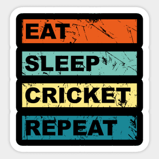 Cricket Gifts - Retro Vintage Cricket Sticker